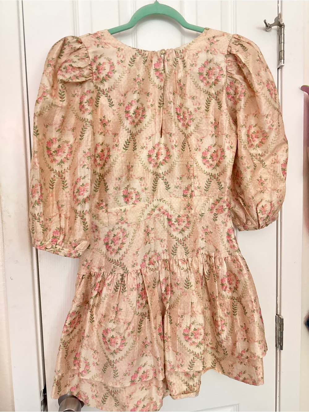 LoveShackFancy Cream and Pink Rococo Dress - Picture 9 of 12